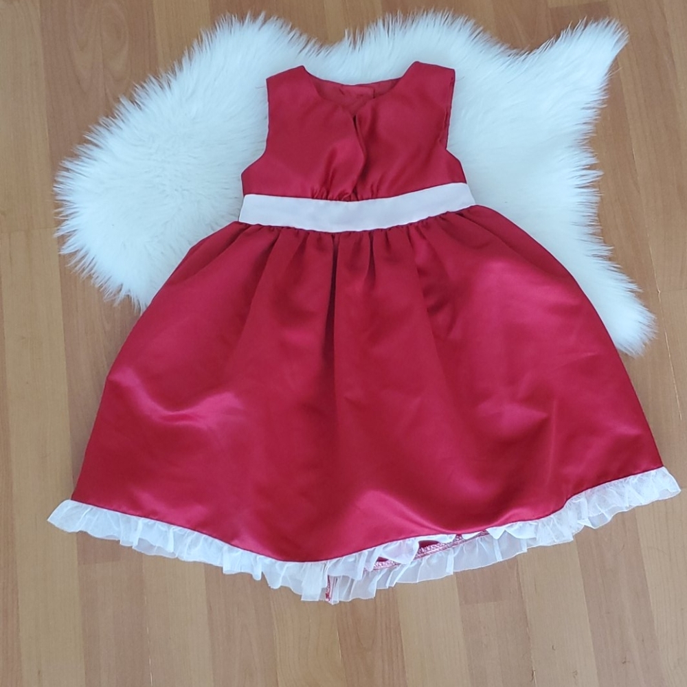 Cherokee toddler girls red white holiday Valentines day dress 3T